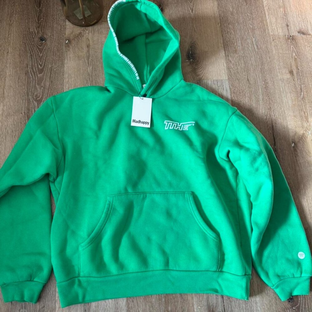 Madhappy x Spotify‎ NWT Collab Top Hits Green Cotton Hoodie Size M